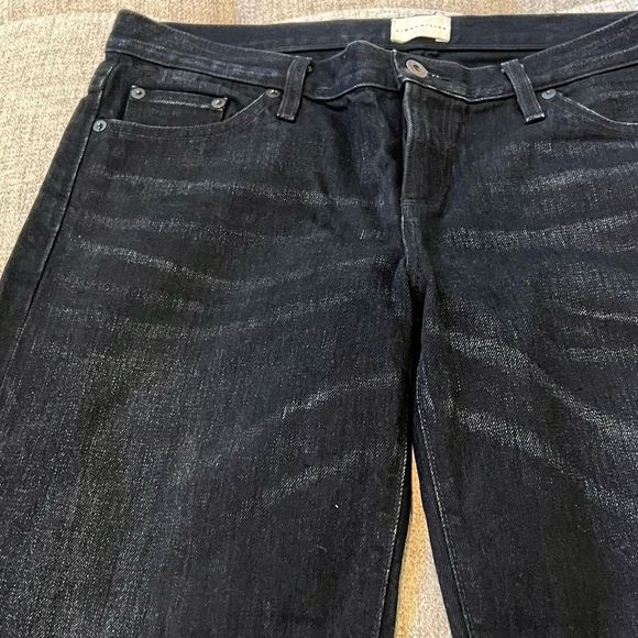 Simon Miller Black Mid-Rise Raw-Edge Wide-Leg Jeans Size 29 - Picture 3 of 9